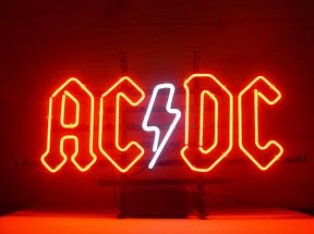 ACDC Red White Band Logo Classic Neon Light Sign